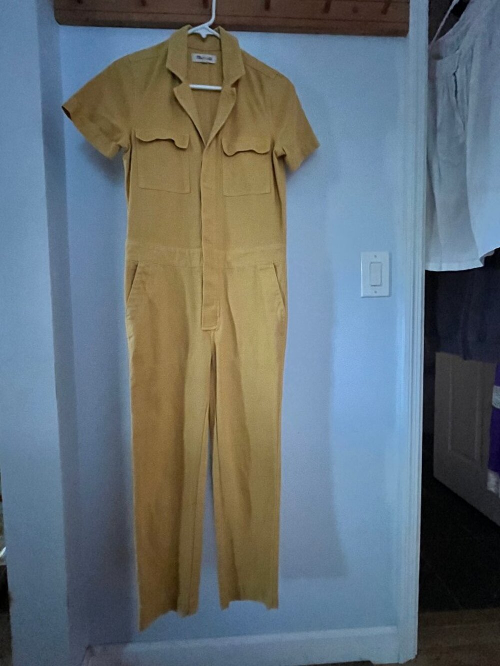 Madewell Short Sleeve Coveralls Goldenrod Yellow Jumpsuit Size XS